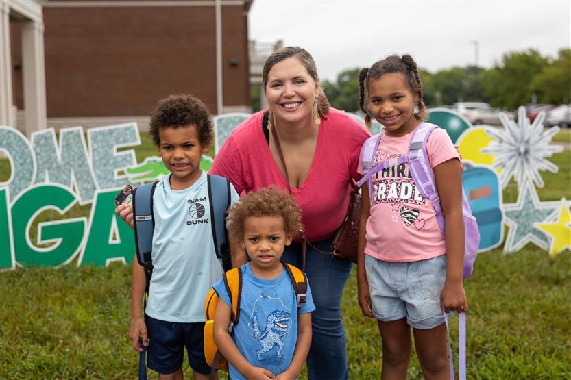 People smile on the first day of school